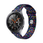 Cinturino per orologio in silicone con motivo a punti ovale colorato con fibbia inversa universale, 20mm, 22mm