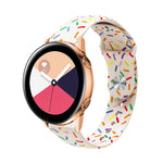 Cinturino per orologio in silicone con motivo a punti ovale colorato con fibbia inversa universale, 20mm, 22mm