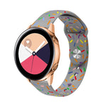 Cinturino per orologio in silicone con motivo a punti ovale colorato con fibbia inversa universale, 20mm, 22mm