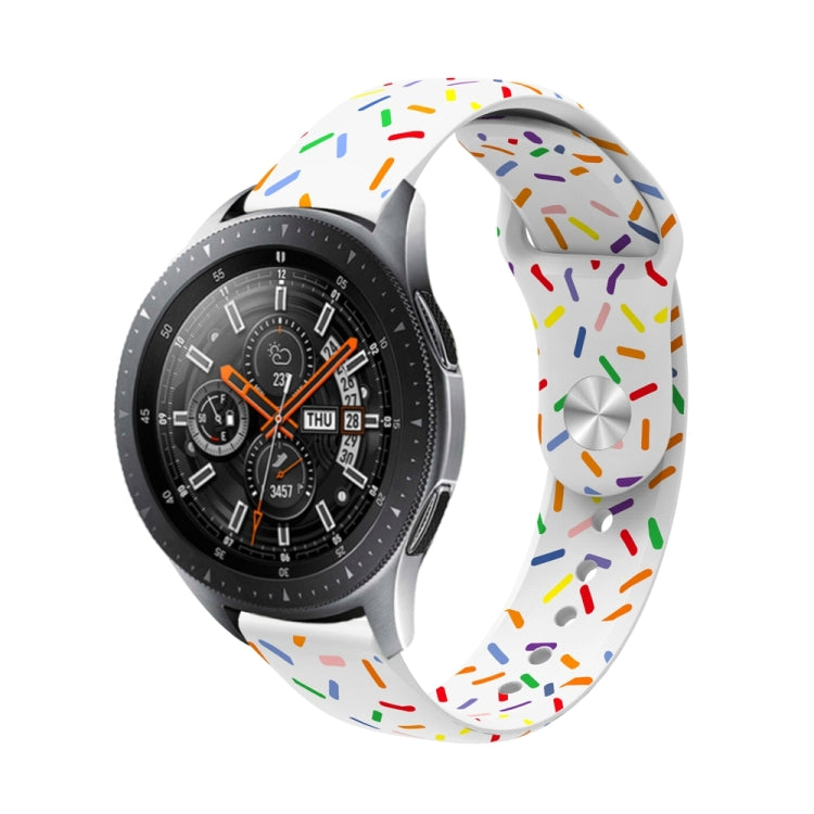 Cinturino per orologio in silicone con motivo a punti ovale colorato con fibbia inversa universale, 20mm, 22mm