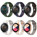 Cinturino per orologio in silicone con motivo a punti ovale colorato con fibbia inversa universale, 20mm, 22mm
