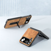 Custodia retro effetto litchi per Samsung Galaxy Z Flip4