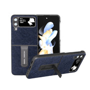 Custodia retro effetto litchi per Samsung Galaxy Z Flip4