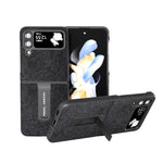 Custodia retro effetto litchi per Samsung Galaxy Z Flip4