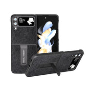 Custodia retro effetto litchi per Samsung Galaxy Z Flip4
