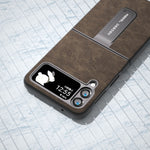 Custodia PU con texture Litchi per Samsung Galaxy Z Flip4