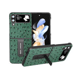 Custodia in vera pelle con trama di struzzo per Samsung Galaxy Z