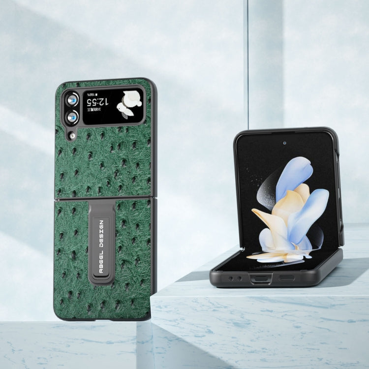 Custodia in vera pelle con trama di struzzo per Samsung Galaxy Z