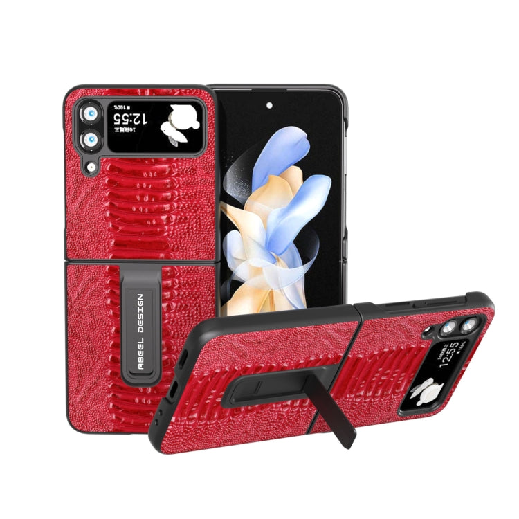Custodia per telefono serie Weilai in vera pelle con supporto, For Samsung Galaxy Z Flip4