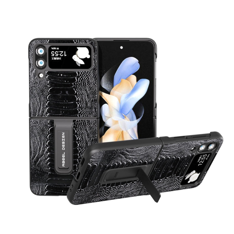Custodia per telefono serie Weilai in vera pelle con supporto, For Samsung Galaxy Z Flip4