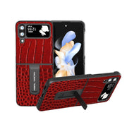 Custodia in pelle con motivo coccodrillo per Samsung Galaxy Z Fli