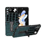 Custodia in pelle motivo coccodrillo per Samsung Galaxy Z Flip4