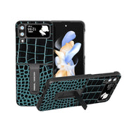 Custodia in pelle con motivo coccodrillo per Samsung Galaxy Z Fli