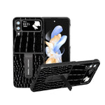 Custodia in pelle motivo coccodrillo per Samsung Galaxy Z Flip4