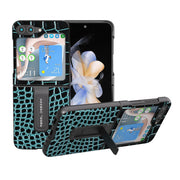 Custodia in pelle con motivo coccodrillo per Samsung Galaxy Z Fli