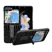 Custodia in pelle con motivo coccodrillo per Samsung Galaxy Z Fli
