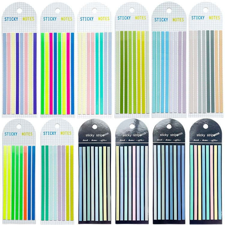 Striscia trasparente Colore fluorescente Impermeabile Sticky Note Long Strip Index Sticker