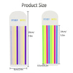 Striscia trasparente Colore fluorescente Impermeabile Sticky Note Long Strip Index Sticker