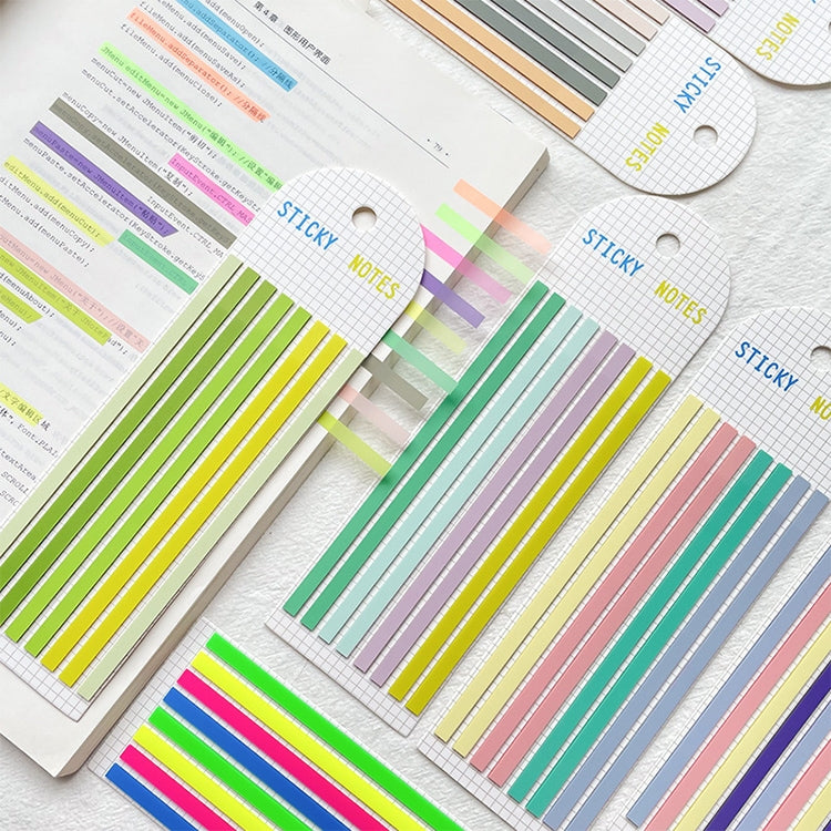 Striscia trasparente Colore fluorescente Impermeabile Sticky Note Long Strip Index Sticker