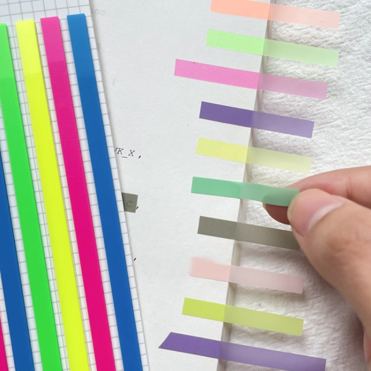 Striscia trasparente Colore fluorescente Impermeabile Sticky Note Long Strip Index Sticker