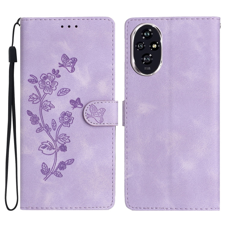 Custodia per telefono in pelle con motivo a farfalla in rilievo, For Honor X5b Plus, For Honor X5b, For Honor 200, For Honor 200 Pro
