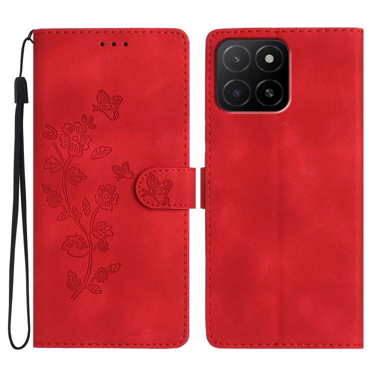 Custodia per telefono in pelle con motivo a farfalla in rilievo, For Honor X5b Plus, For Honor X5b, For Honor 200, For Honor 200 Pro