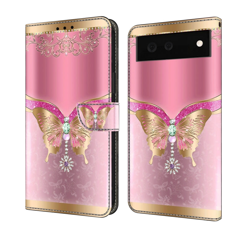 Custodia per telefono in pelle protettiva antiurto Crystal 3D, For Google Pixel 6