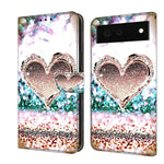 Custodia per telefono in pelle protettiva antiurto Crystal 3D, For Google Pixel 6