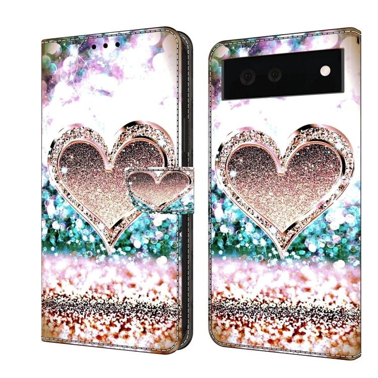 Custodia per telefono in pelle protettiva antiurto Crystal 3D, For Google Pixel 6