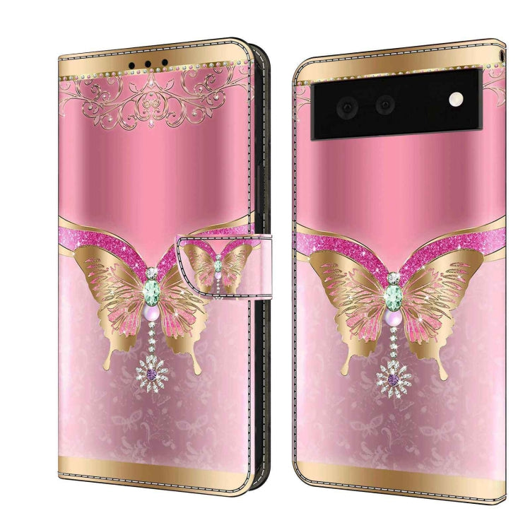 Custodia per telefono in pelle protettiva antiurto Crystal 3D, For Google Pixel 6a