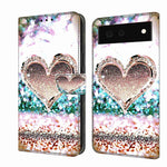 Custodia per telefono in pelle protettiva antiurto Crystal 3D, For Google Pixel 6a