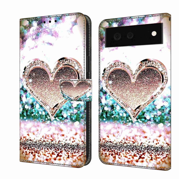 Custodia per telefono in pelle protettiva antiurto Crystal 3D, For Google Pixel 6a