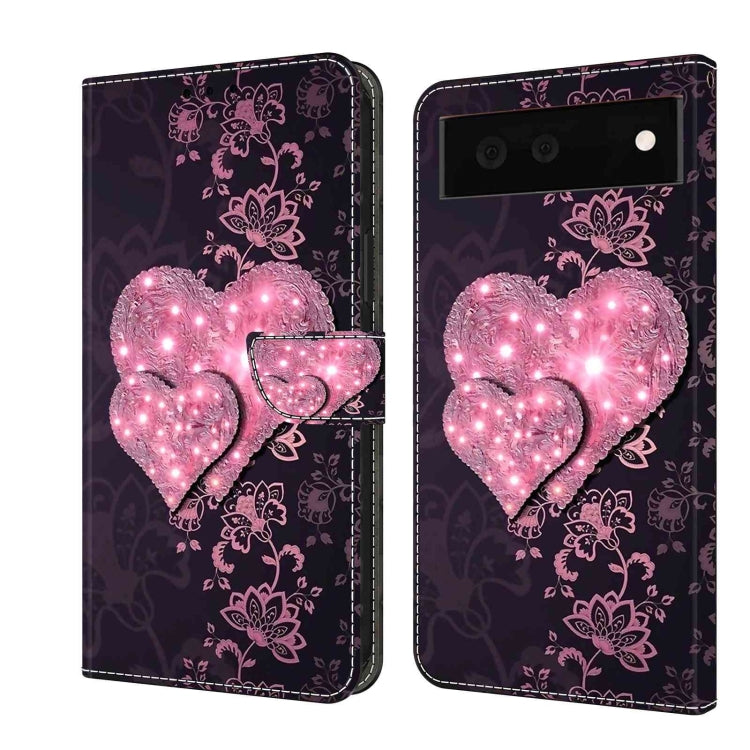 Custodia per telefono in pelle protettiva antiurto Crystal 3D, For Google Pixel 6a