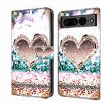 Custodia per telefono in pelle protettiva antiurto Crystal 3D, For Google Pixel 7