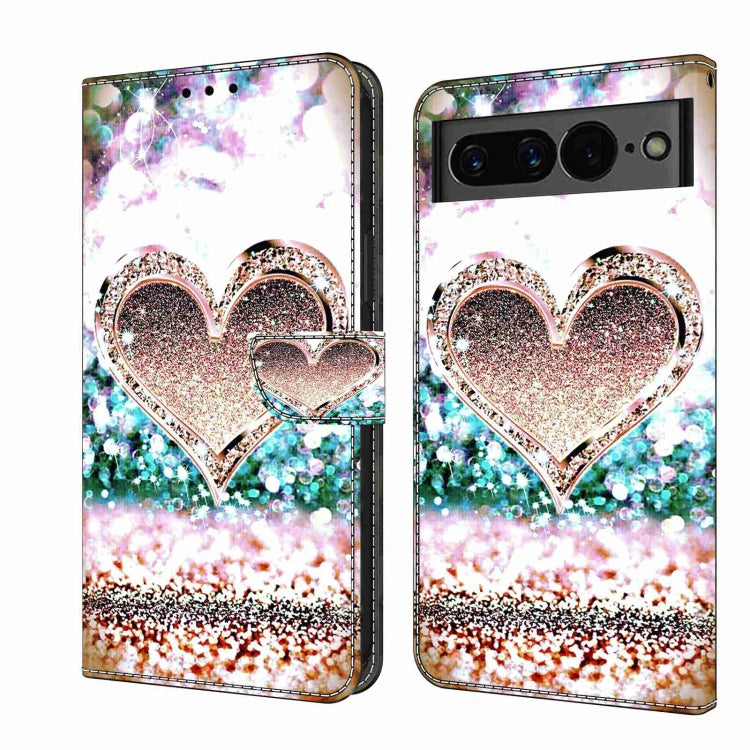 Custodia per telefono in pelle protettiva antiurto Crystal 3D, For Google Pixel 7