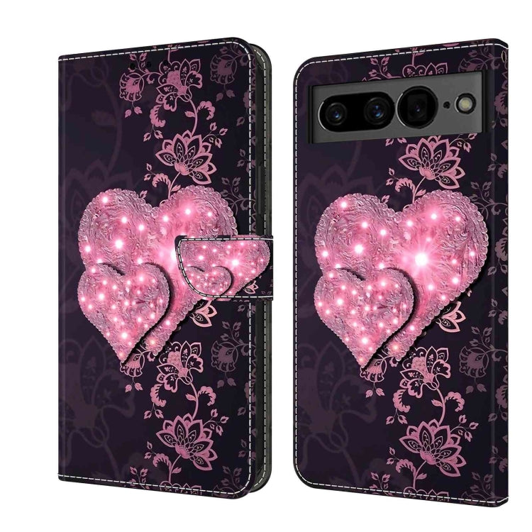 Custodia per telefono in pelle protettiva antiurto Crystal 3D, For Google Pixel 7