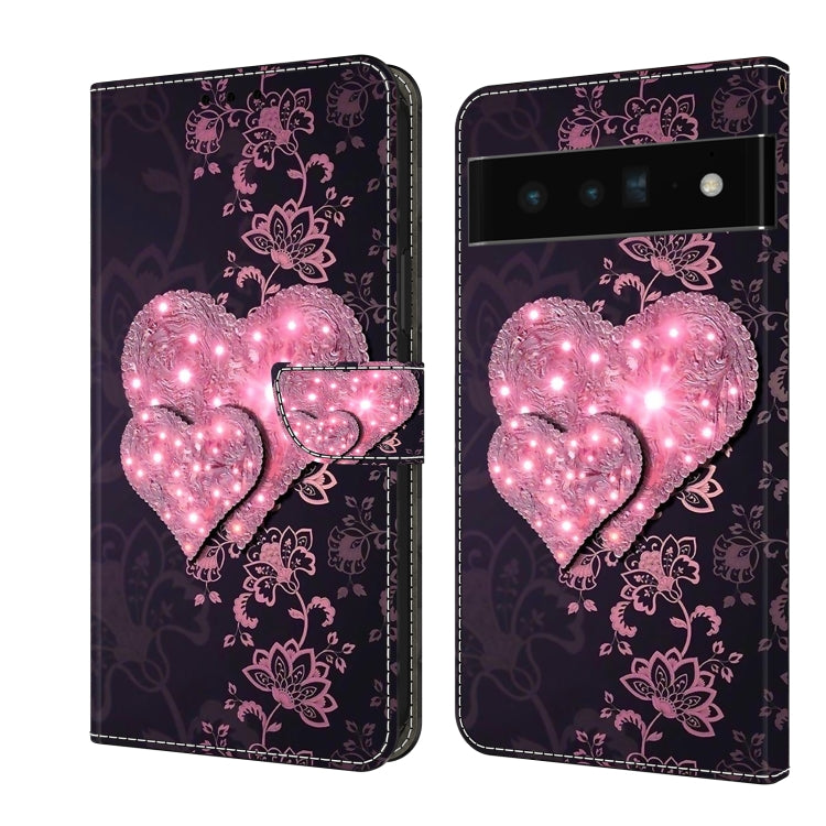 Custodia per telefono in pelle protettiva antiurto Crystal 3D, For Google Pixel 6 Pro