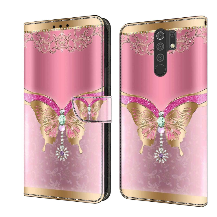Custodia per telefono in pelle protettiva antiurto Crystal 3D, For Xiaomi Redmi 9