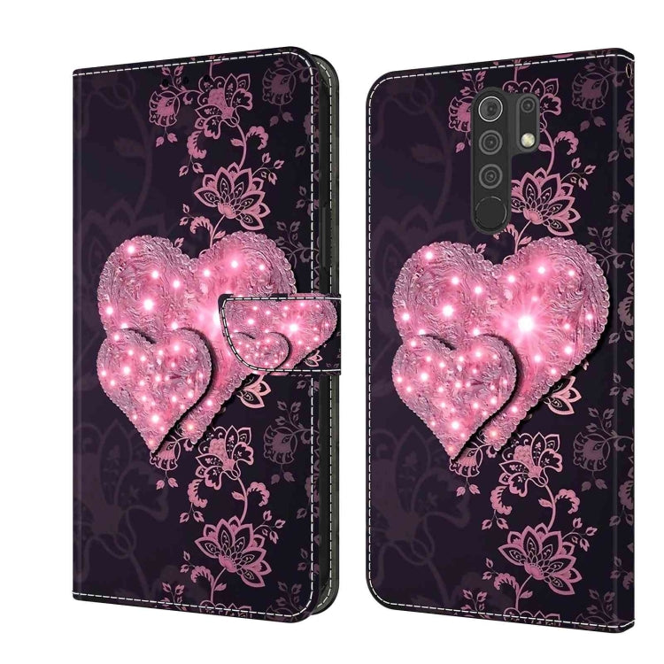Custodia per telefono in pelle protettiva antiurto Crystal 3D, For Xiaomi Redmi 9