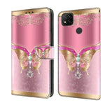 Custodia per telefono in pelle protettiva antiurto Crystal 3D, For Xiaomi Redmi 9C