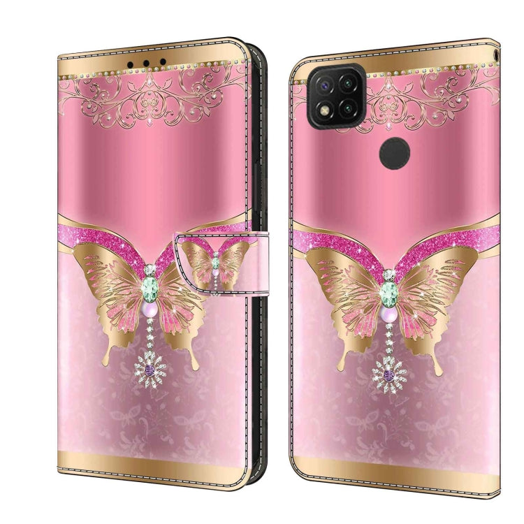 Custodia per telefono in pelle protettiva antiurto Crystal 3D, For Xiaomi Redmi 9C