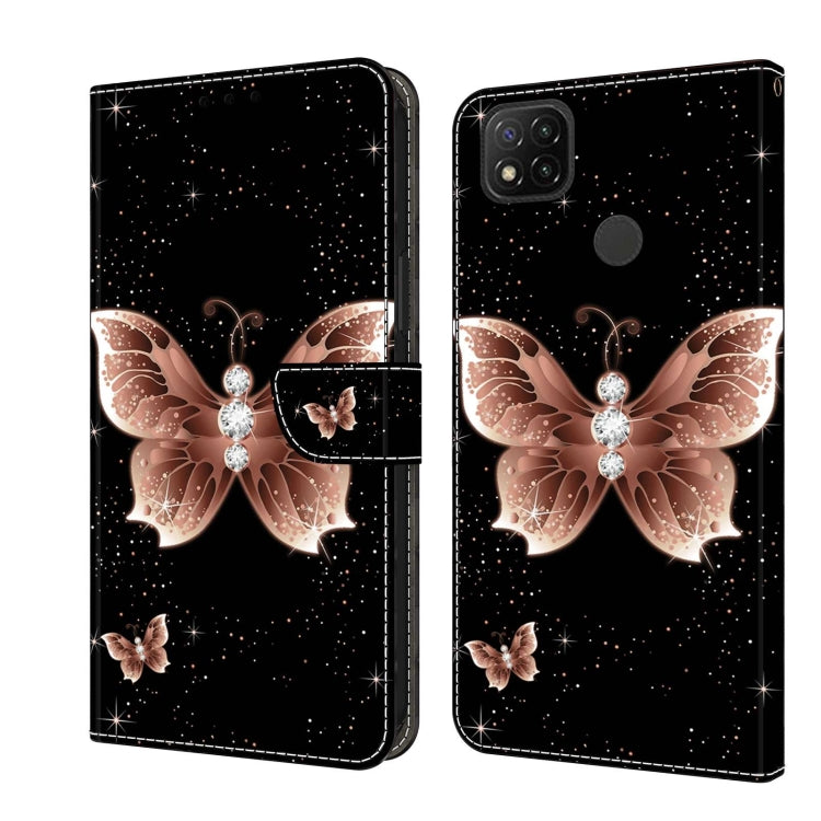 Custodia per telefono in pelle protettiva antiurto Crystal 3D, For Xiaomi Redmi 9C