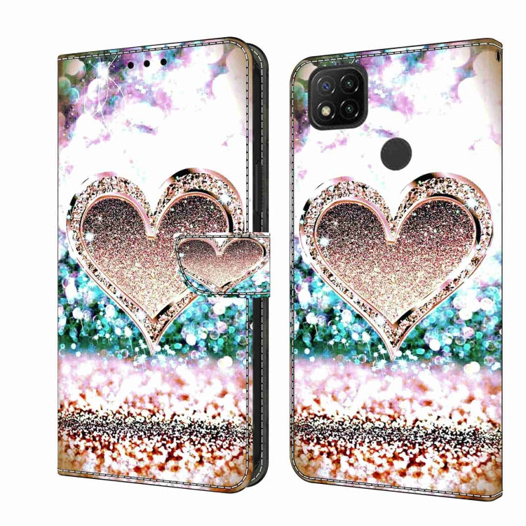 Custodia per telefono in pelle protettiva antiurto Crystal 3D, For Xiaomi Redmi 9C