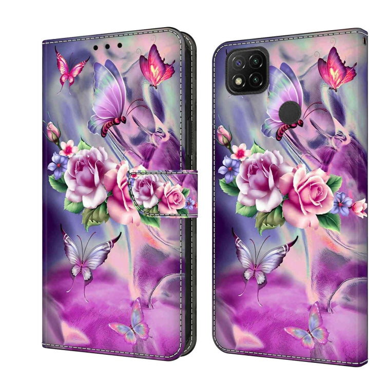 Custodia per telefono in pelle protettiva antiurto Crystal 3D, For Xiaomi Redmi 9C