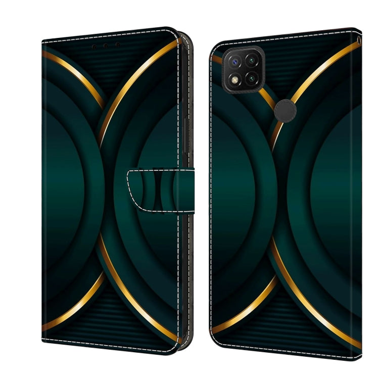 Custodia per telefono in pelle protettiva antiurto Crystal 3D, For Xiaomi Redmi 9C