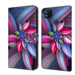 Custodia per telefono in pelle protettiva antiurto Crystal 3D, For Xiaomi Redmi 9C