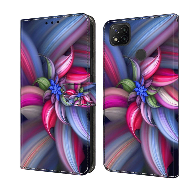 Custodia per telefono in pelle protettiva antiurto Crystal 3D, For Xiaomi Redmi 9C