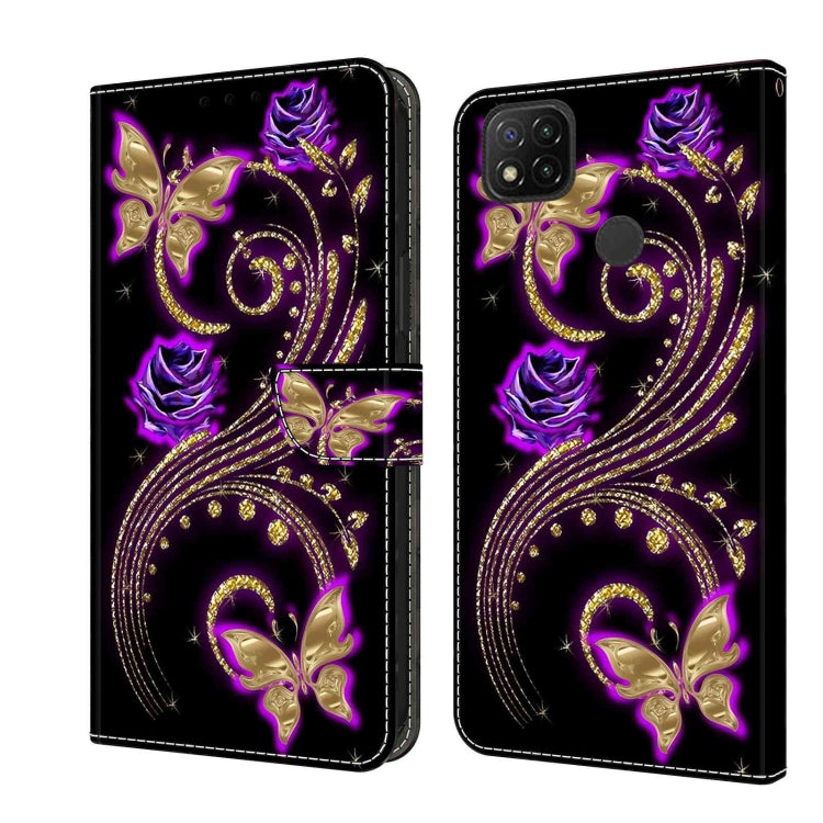Custodia per telefono in pelle protettiva antiurto Crystal 3D, For Xiaomi Redmi 9C