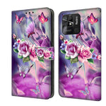 Custodia portafoglio in pelle per Xiaomi Redmi 10C
