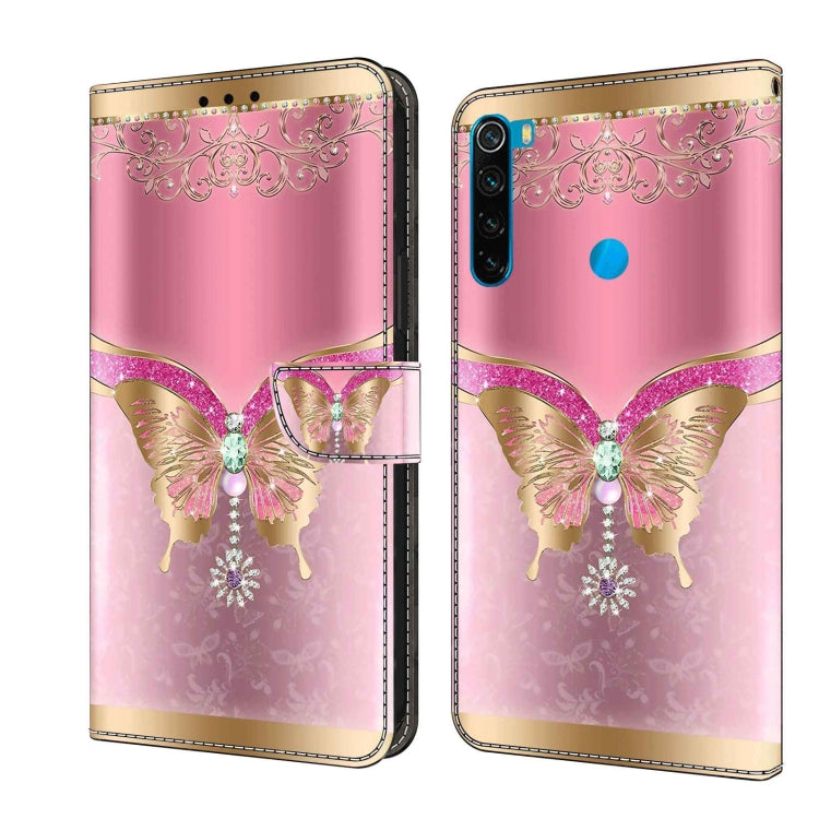 Custodia per telefono in pelle protettiva antiurto Crystal 3D, For Xiaomi Redmi Note 8